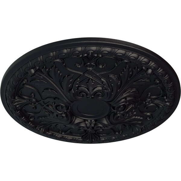 Tristan Ceiling Medallion (Fits Canopies Up To 5 1/2), Hand-Painted Steel Gray, 26OD X 3P